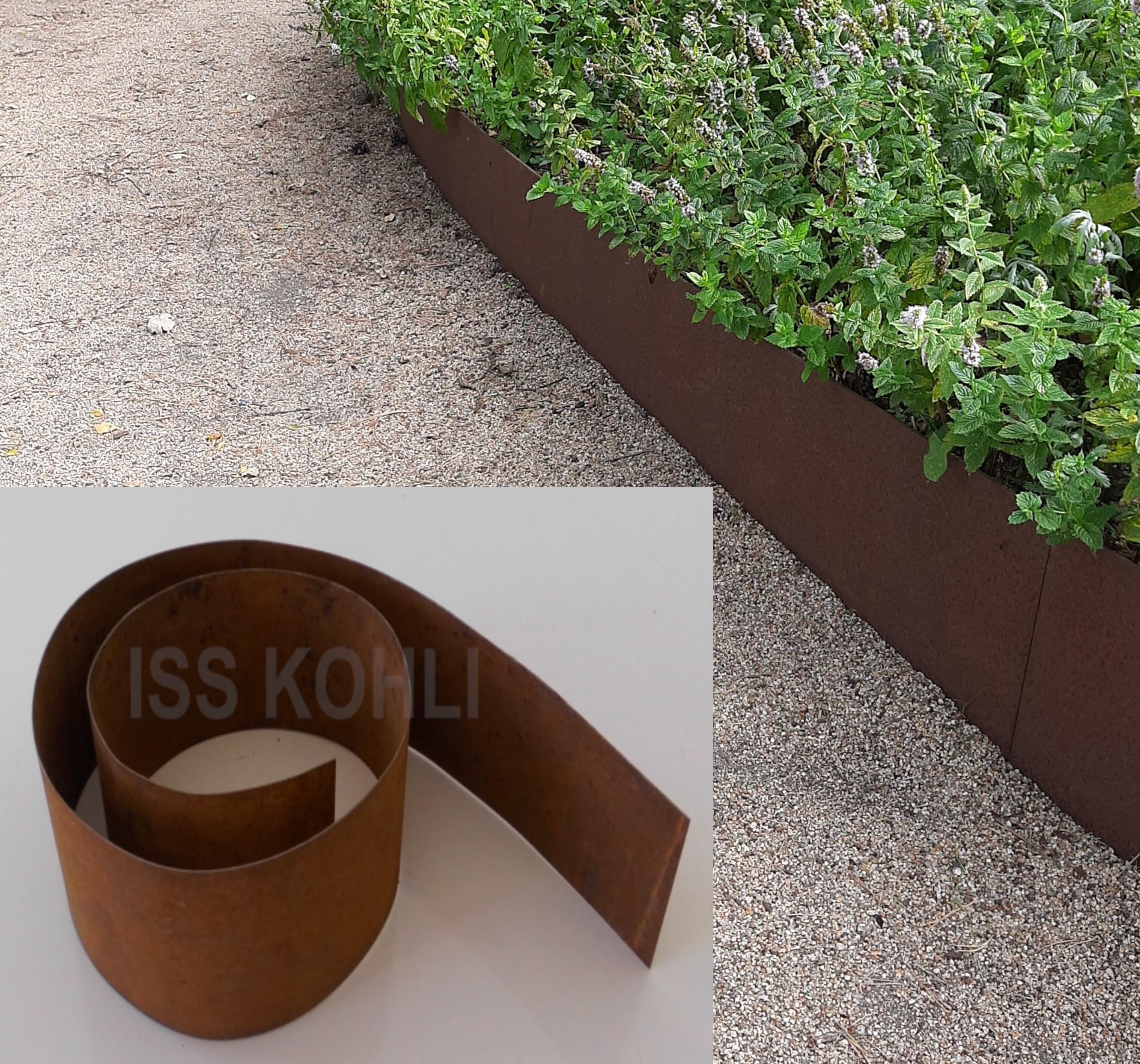 Rasenkantenband Edelrost Verschiedene höhen und längen 1 mm dick Beet Begrenzung (20 Meter 20 cm hoch)