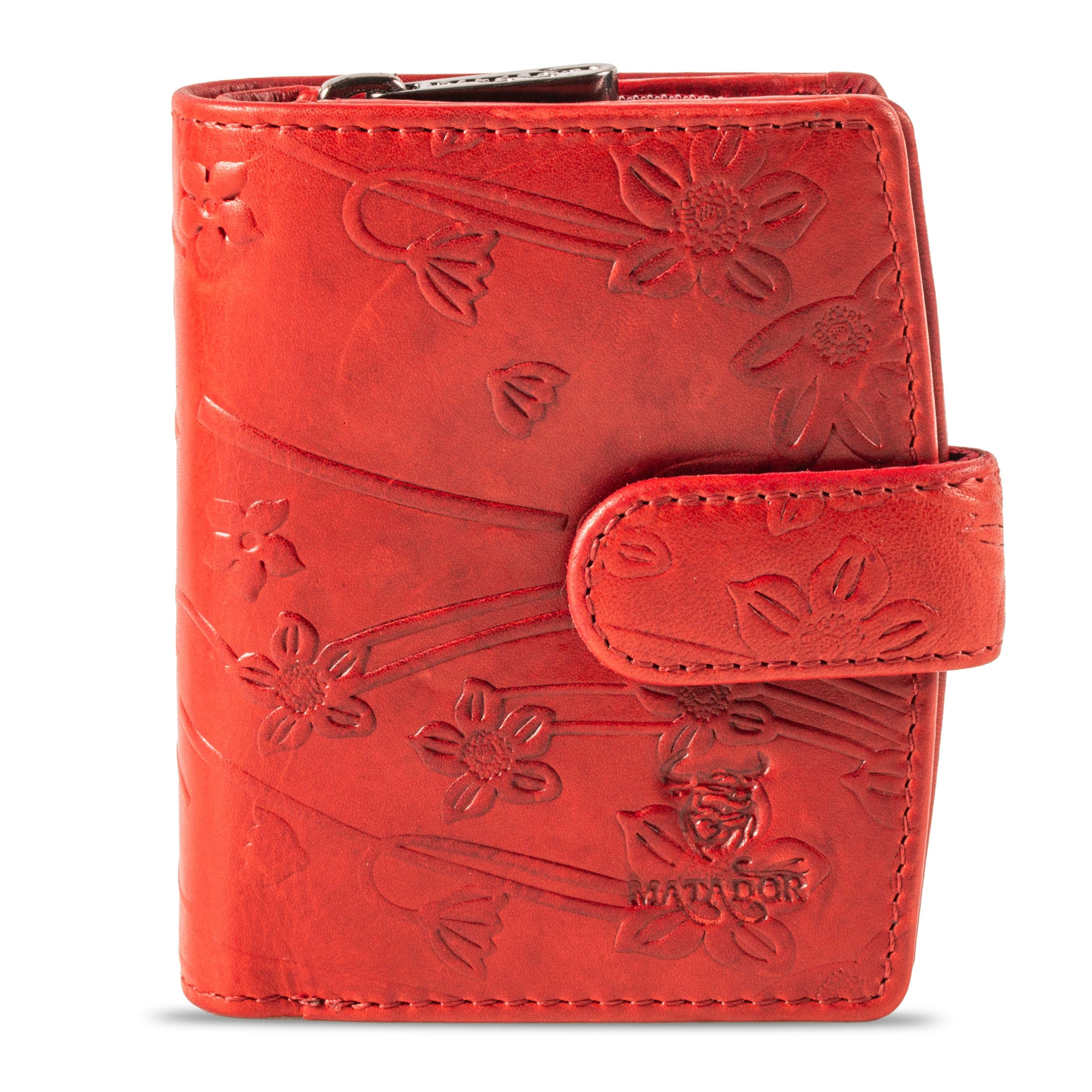 MATADOR Mały portfel damski, mały, skórzany #Valencia MINI ze szlachetnym pudełkiem na prezent, elegancki, mały portfel damski, mały z blokadą RFID, luksusowy mini portfel z wieloma przegródkami na