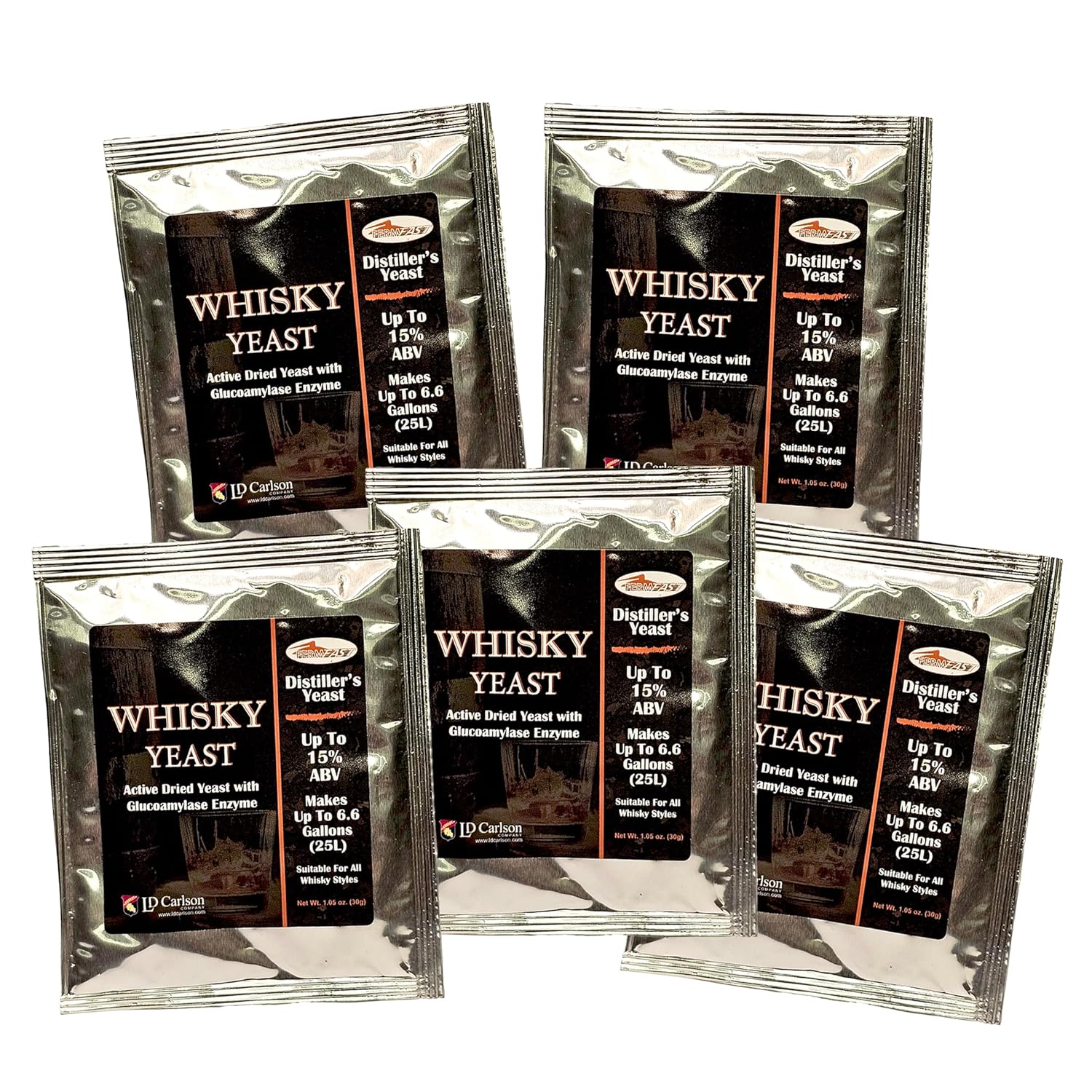 FermFast Whisky Yeast With Enzyme 30g Package (Set of 5)