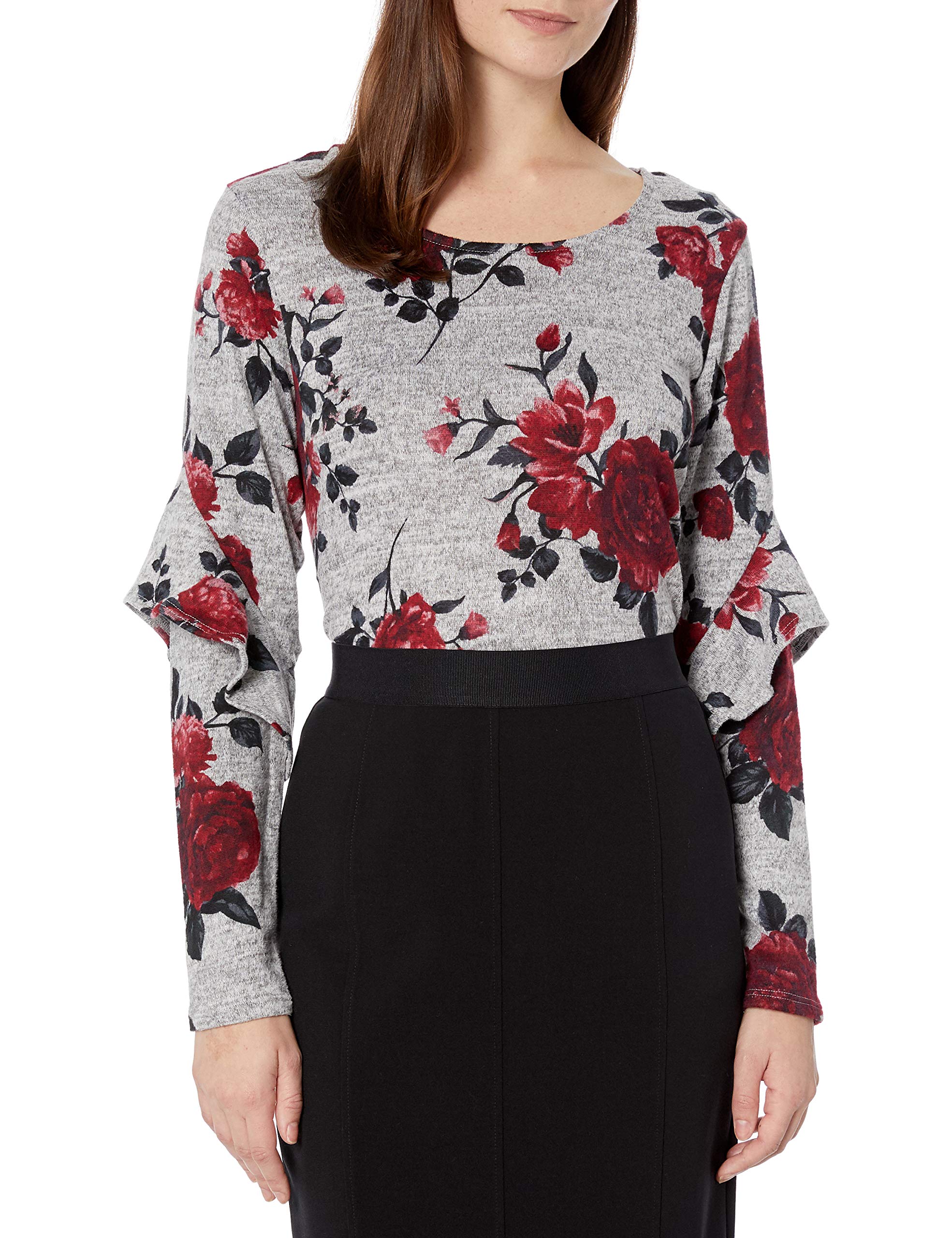 Amy Byerwomens Scoop Neck Brushed Hachi Top Blouse