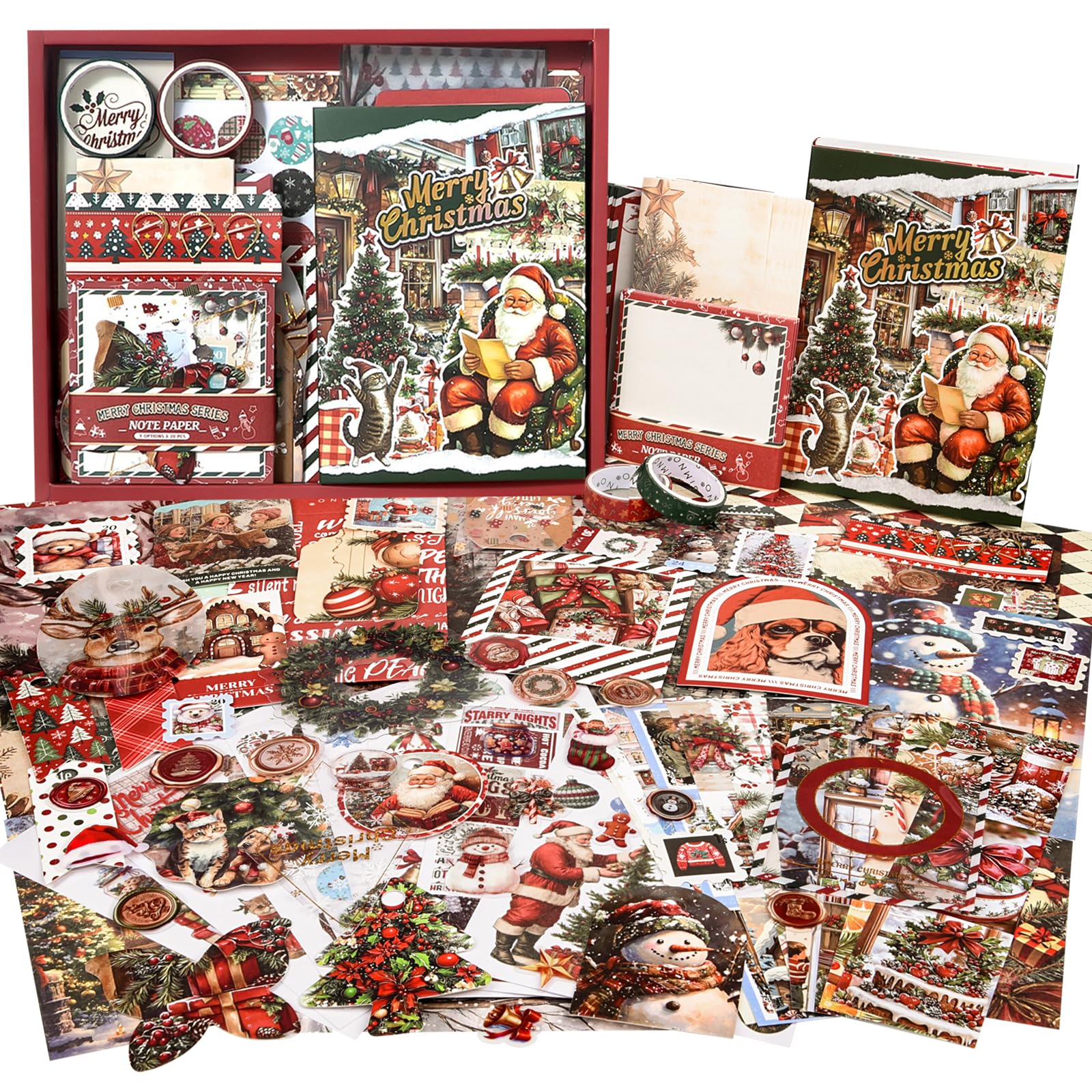 OFFIGIFT Christmas Scrapbooking Supplies Kit: New Year Festival Scrapbook Kit