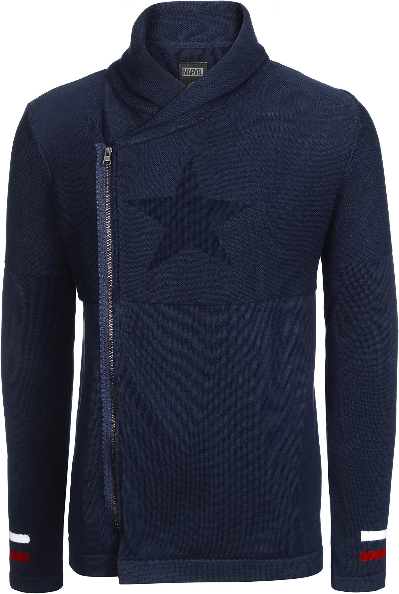 Musterbrand Marvel Men Cardigan Captain America Blue