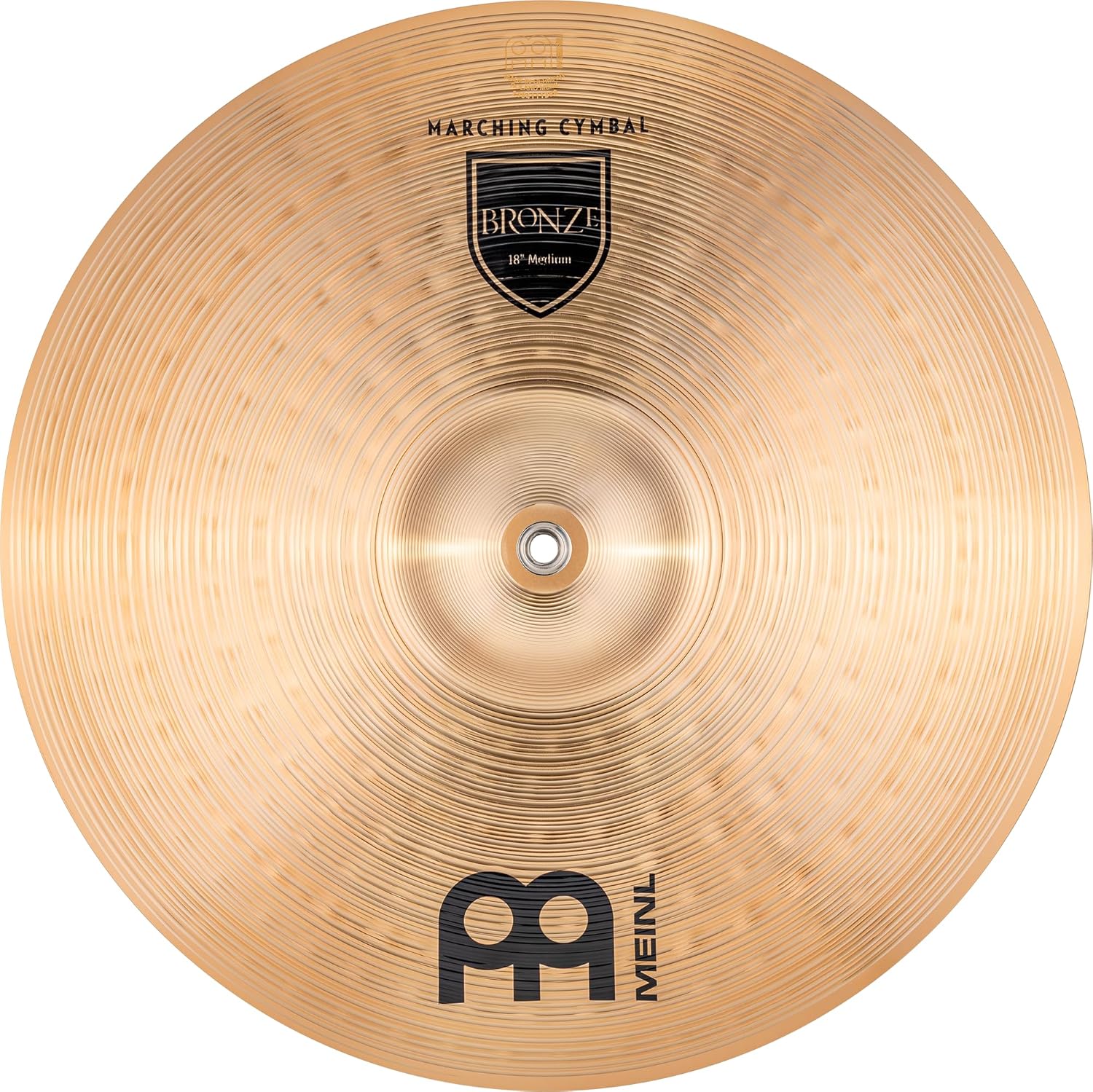 Meinl Cymbals 18" Student Range Marching Cymbals with Straps, B8 Bronze — Made in Germany— 2 Year Warranty, Traditional, (MA-BZ-18M)