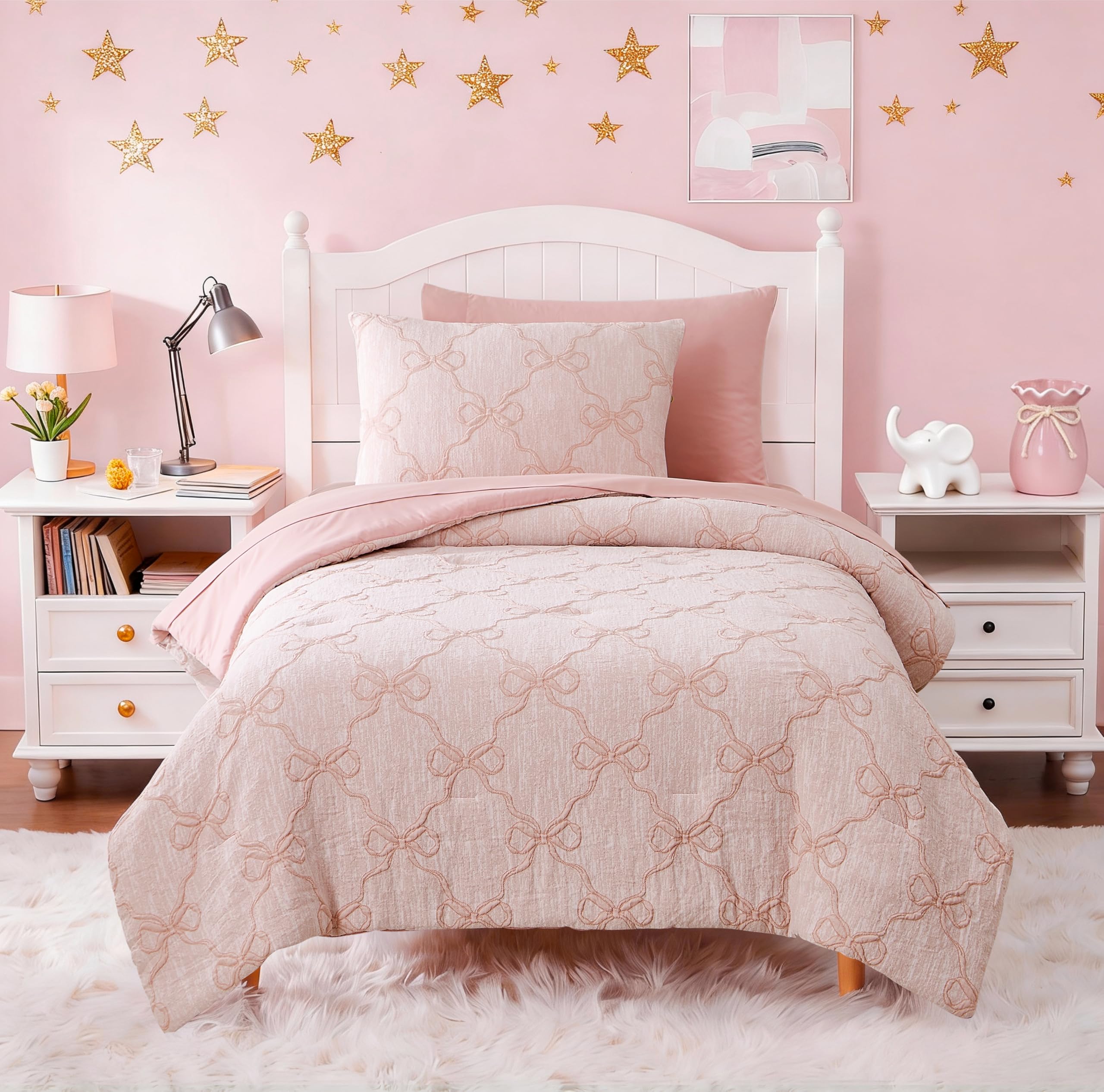 Wink Deer Twin Comforter Set with Sheets for Girls