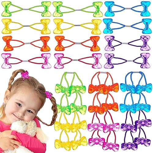 Miniatura 11 de 24 piezas de coleteros con cuentas brillantes multicolores en forma de diamante de 16 mm, bolas para cola de caballo, cuentas para el pelo
