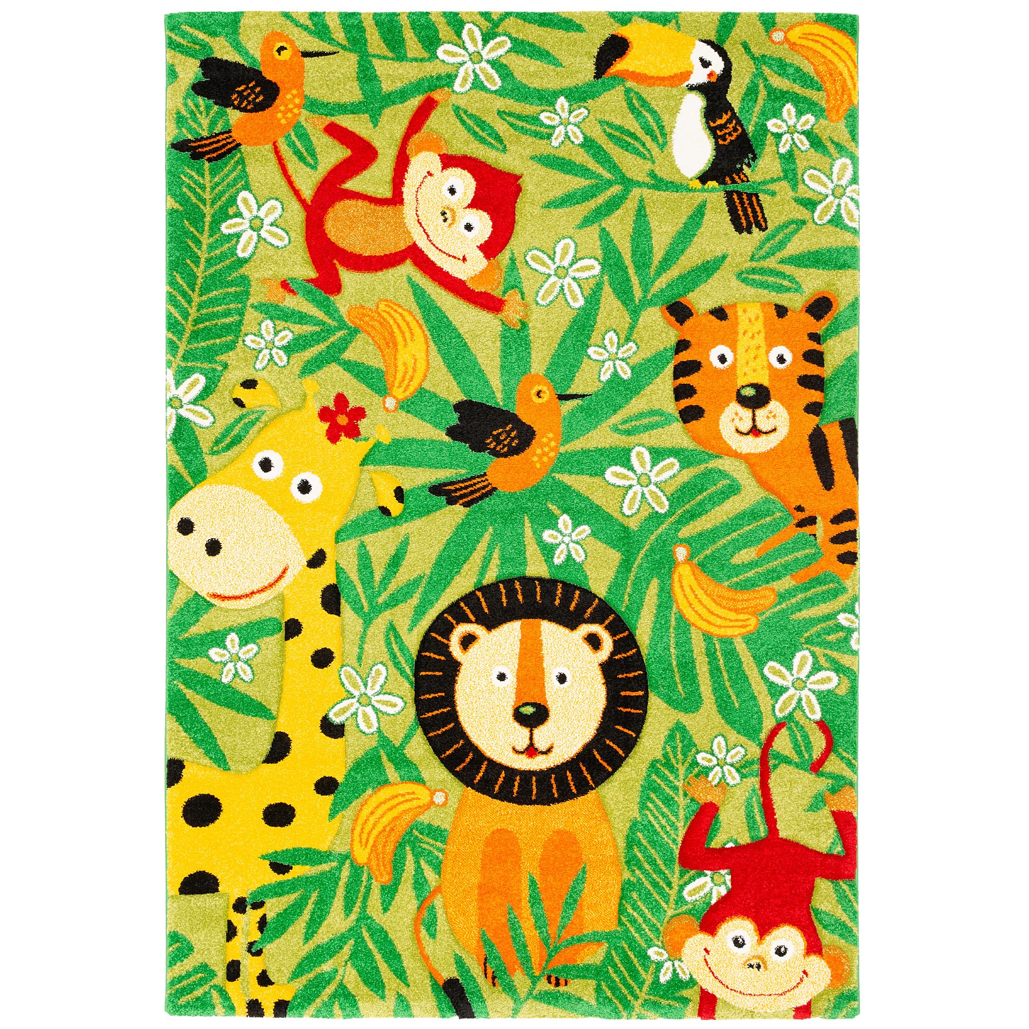 Pergamon Maui Kids - Tapis pour Enfant - Safari Vert - 5 Tailles