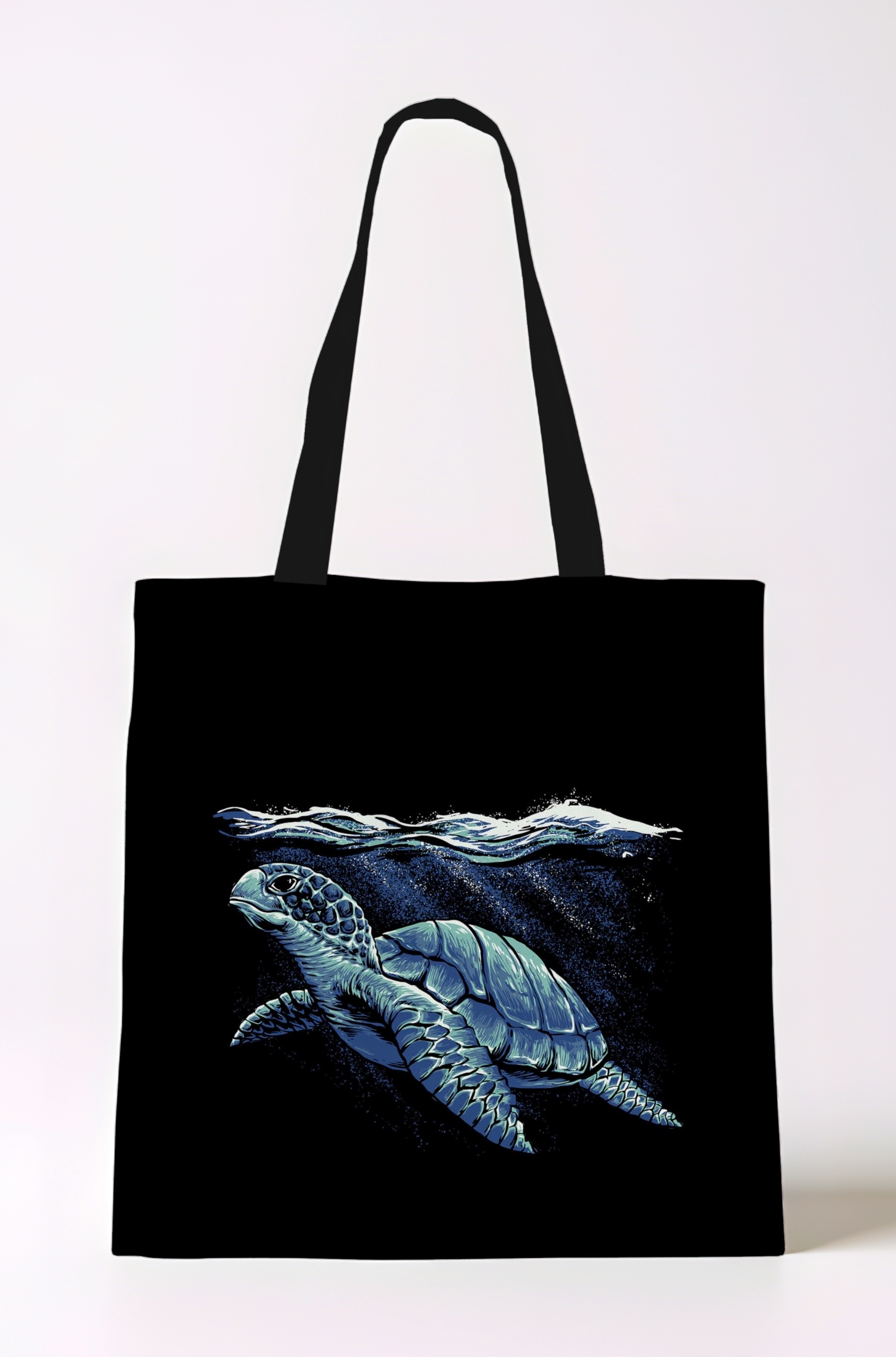 The Purple Tree Ocean Theme Tote Bags For Women, Ecofriendly Cotton Tote Bags, Womens Tote Bag, Eco Friendly Tote Bag, Underwater Turtle Tote Bag, Gifts For Women