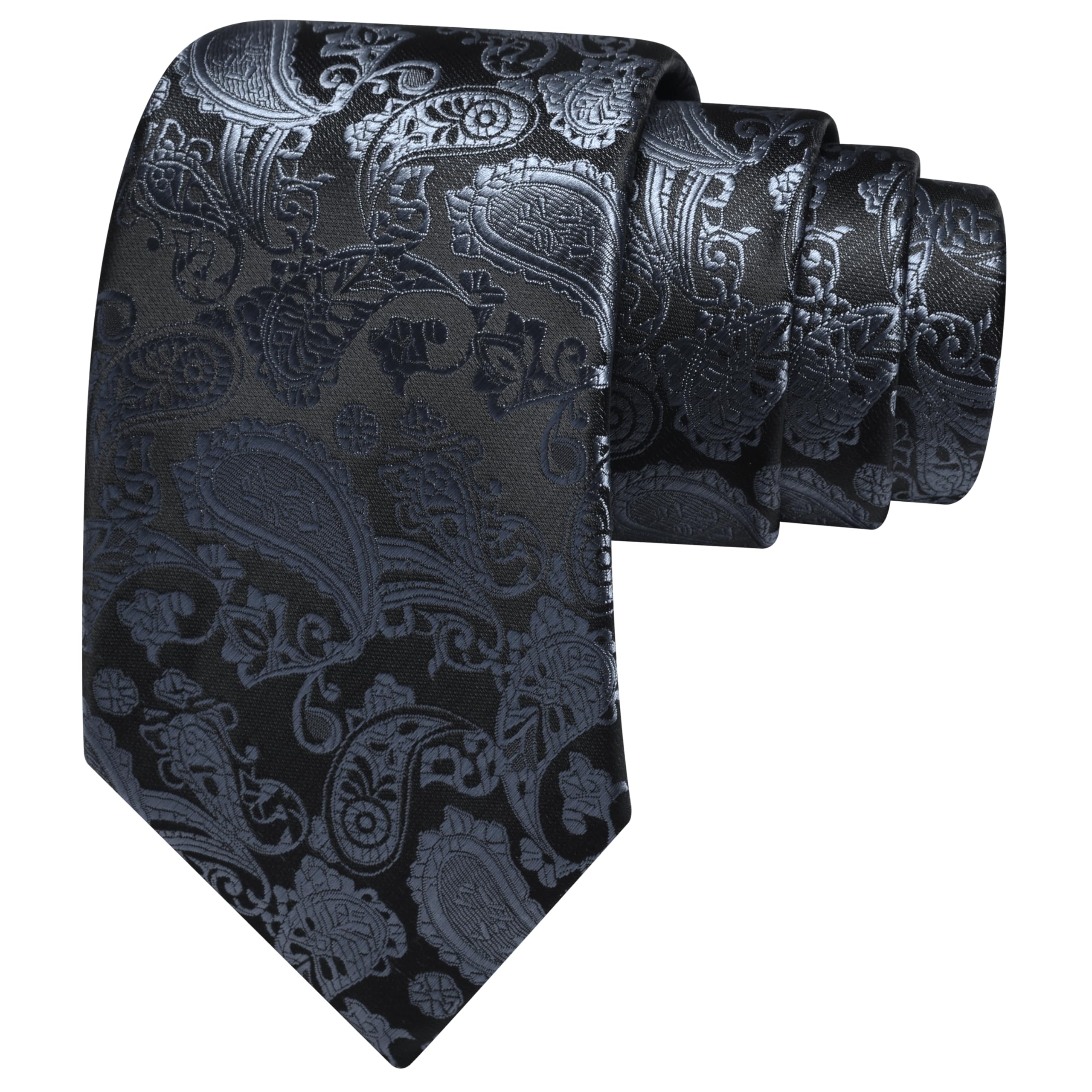 GUSLESON 3.15"(8cm) Fashion Paisley Ties Mens Woven Jacquard Necktie for Wedding
