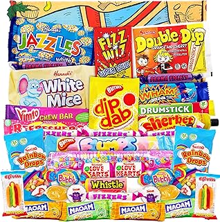 Heavenly Sweets | Retro Sweets Gift Box | Candy & Chocolate for Birthday Party Pinata Halloween Christmas Stocking Filler Advent Calendar | Old Fashioned Traditional UK Candy | 60\\\'s 70\\\'s 80\\\'s 90\\\'s Mix