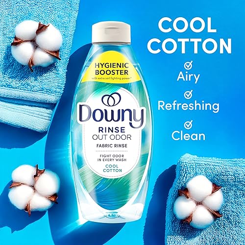 Miniatura 12 de Downy Rinse - Removedor de olores de lavandería, aroma de algodón fresco, suavizante de tela y enjuague para eliminar olores de lavandería, combate