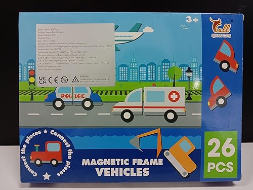 Miniatura 2 de Rompecabezas magnéticos, juguetes magnéticos para niños, juegos de mesa para niños y niñas a partir de 3 años (herramienta de transporte) 8003