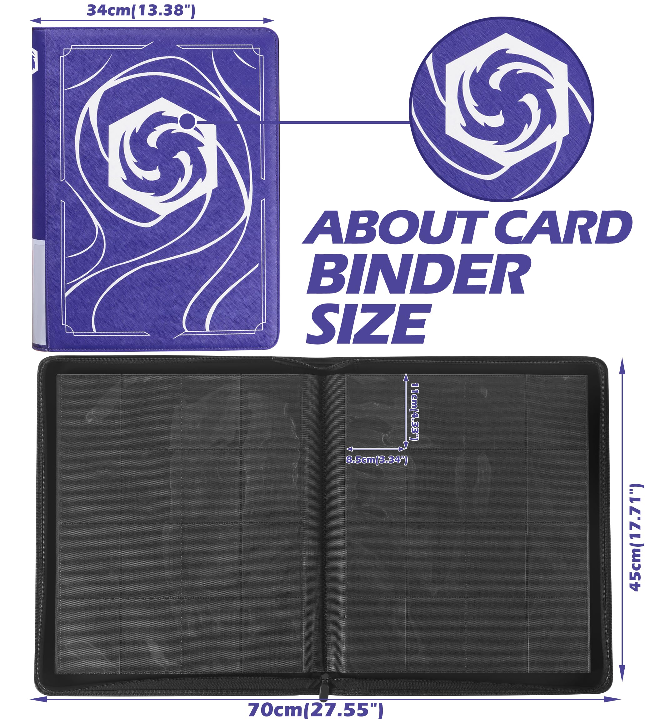 lorcana card folder Amazon.com: Binder for Lorcana Cards, Premium 16 Pocket Trading Card Album  with Sleeves Compatible with 1024 Lorcana Cards, Tokens and Rules sheet