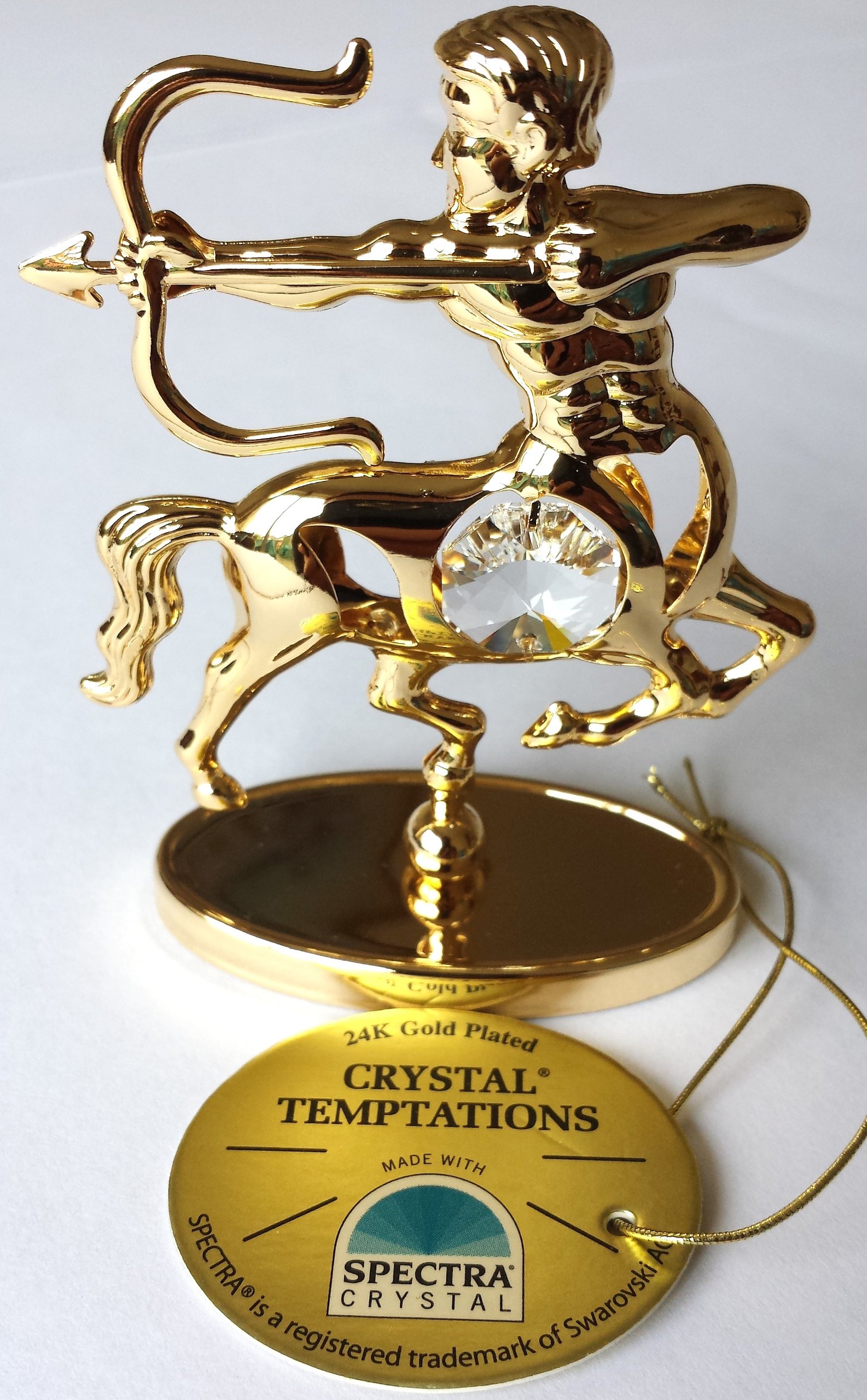 24K Gold Plated Zodiac Star Sign with Swarovski Crystals