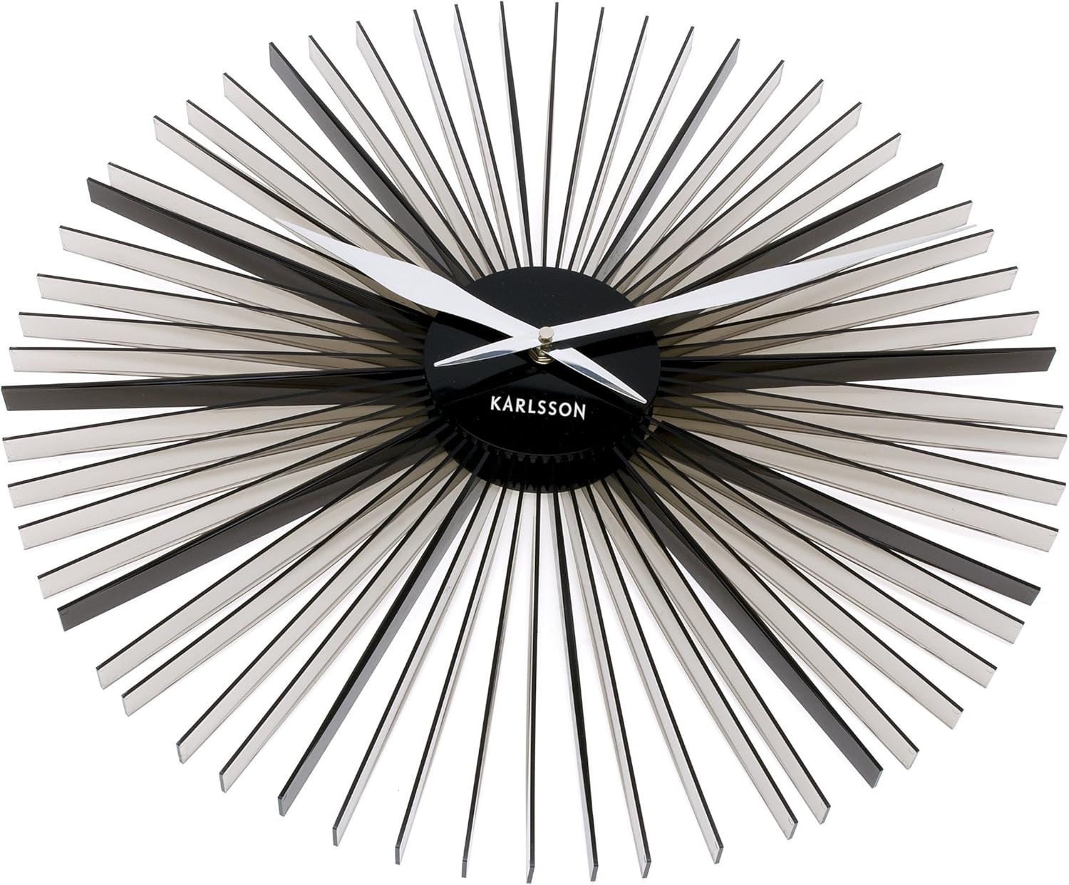 Present Time Karlsson Wall Clock Daisy Acrylic Black Amazon.co.uk