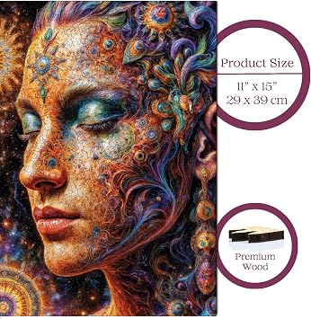 Ahşap Puzzle Yetişkin - Yıldızlar Leydisi - 450 Parça, 29 x 39 cm - Yapıştırıcı Folyo Dahil - Benzersiz Şekilli Parçalar & Özel Figürler - R1-44