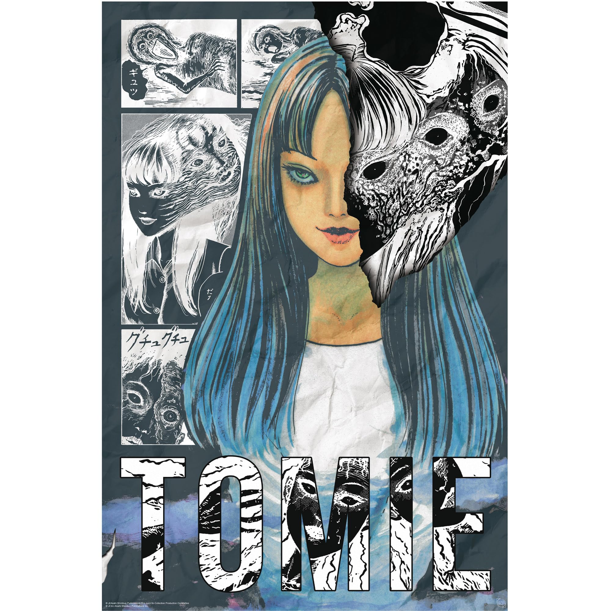 Abystyle White, Black Gb Eye Junji Ito Tomie Poster, 91.5 X 61 Cm