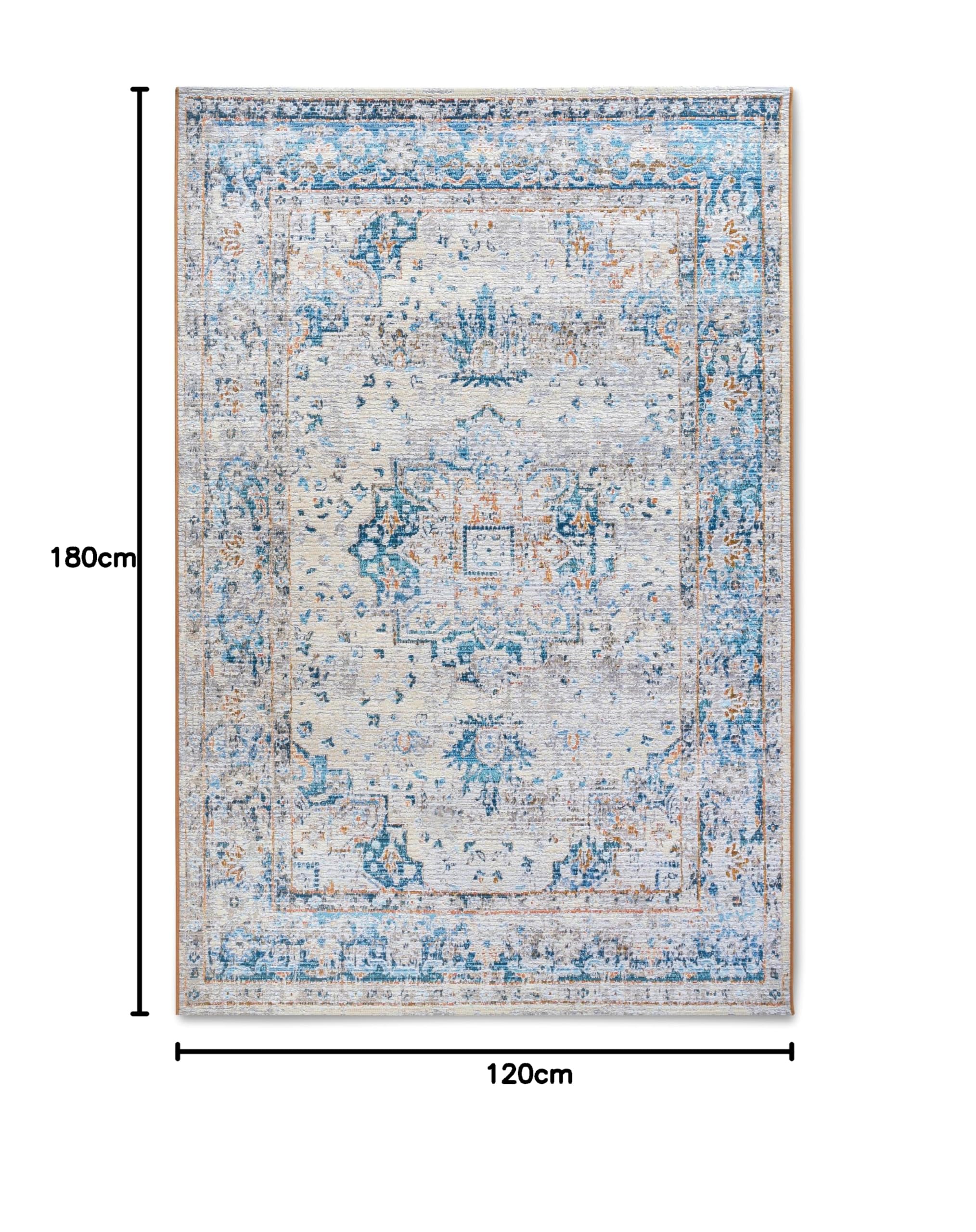 Villeroy & Boch Rene - Tapis d'intérieur et d'extérieur Oriental tissé à Plat - Design Classique Vintage - Certifié Öko-Tex - Résistant aux intempéries et aux UV - pour Balcon, terrasse, Jardin -