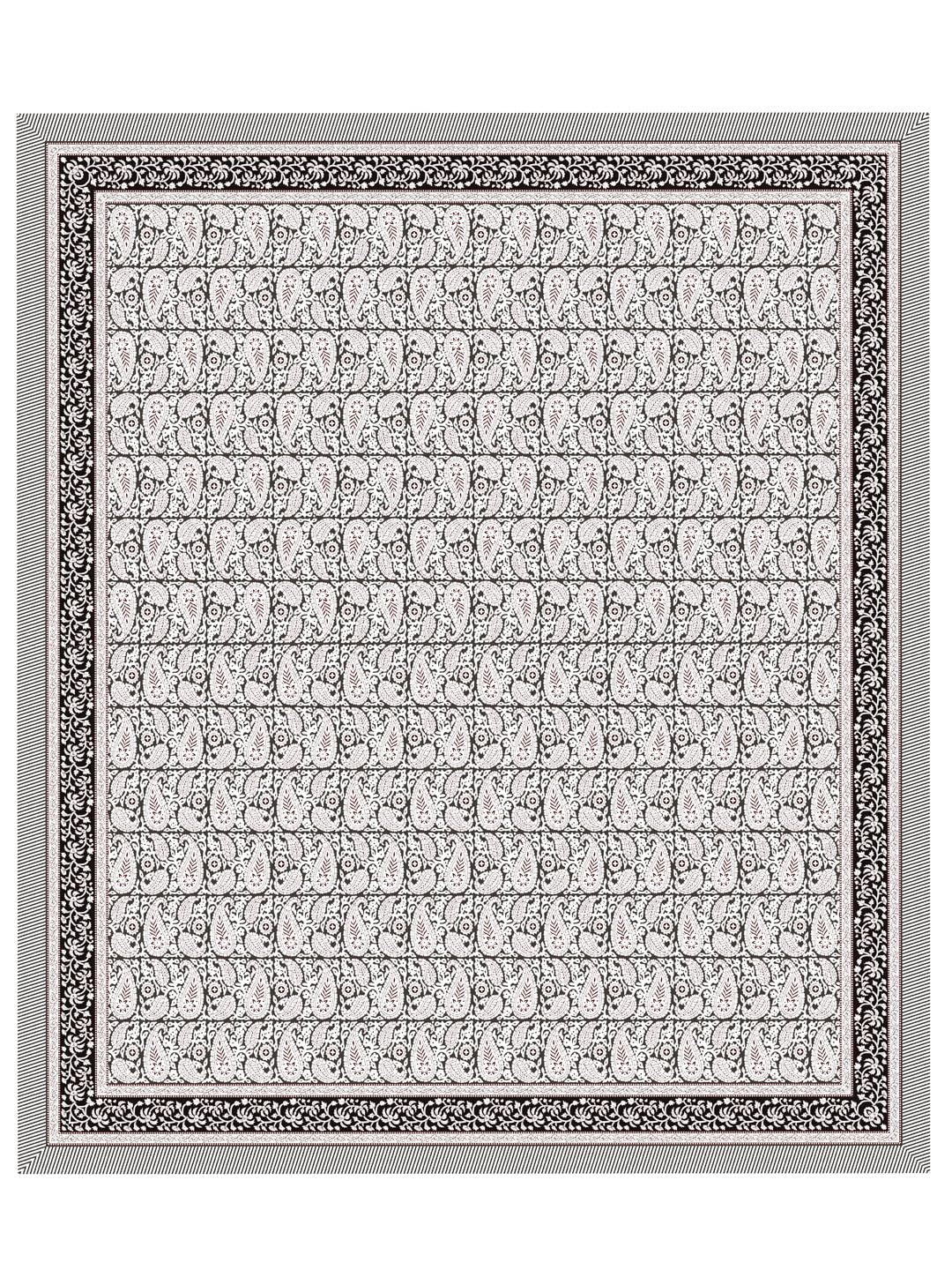 Living Roots Pure Cotton Bedsheets - Grey Paisley -6