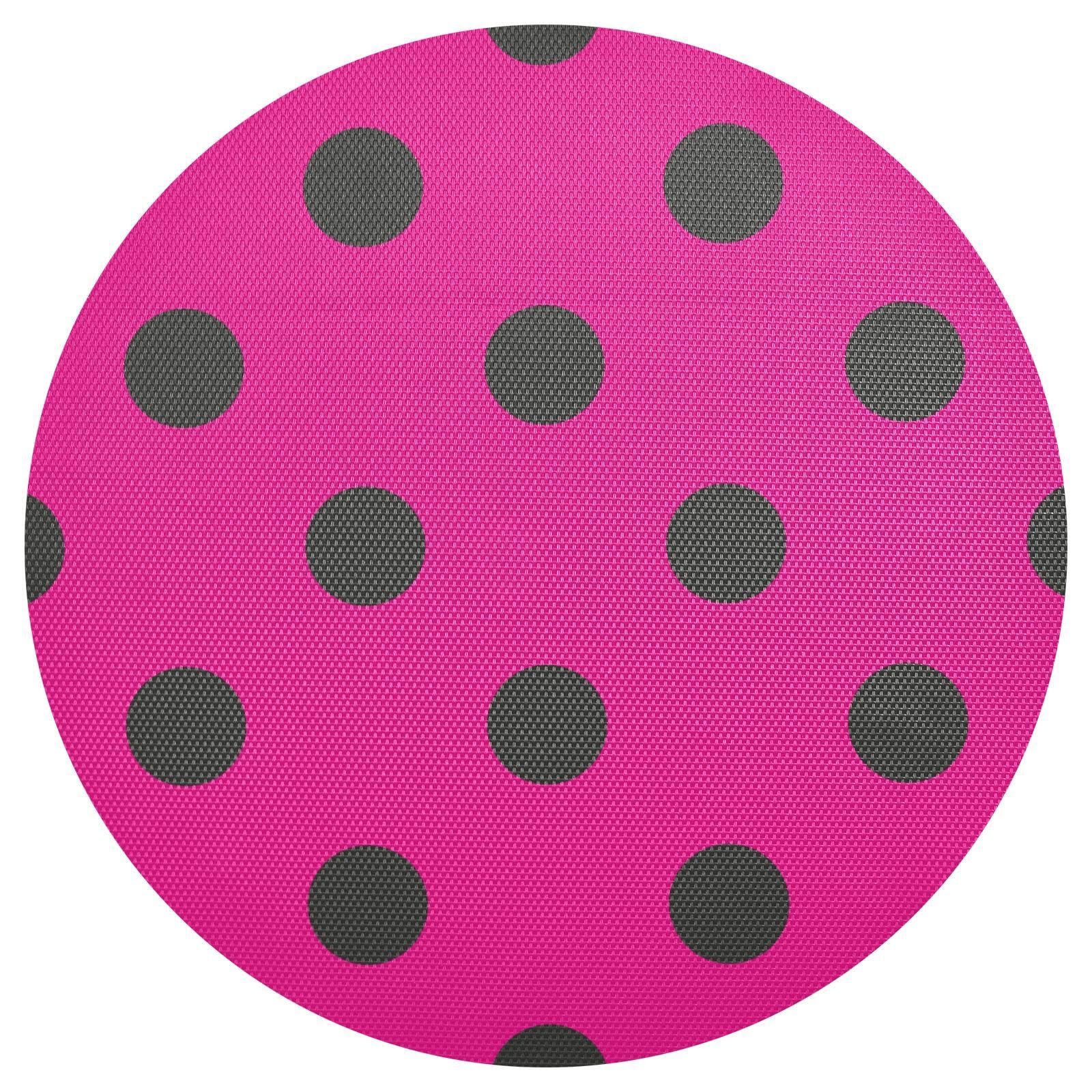 Lot de 6 sets de table rose vif à pois lavables de 39 cm pour votre décoration de salle à manger