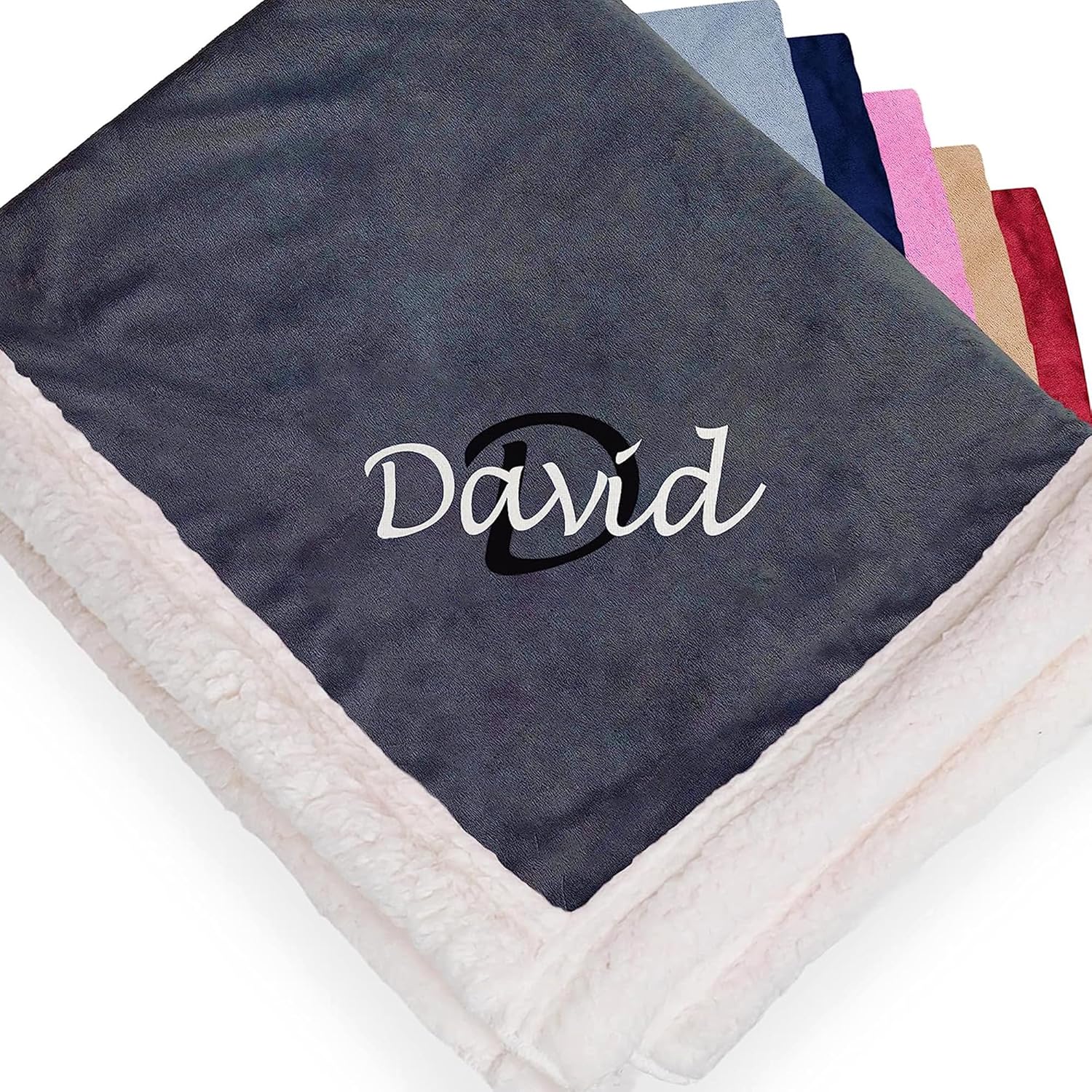 Personalized Sherpa Throw Blankets for Bed and Couch 50