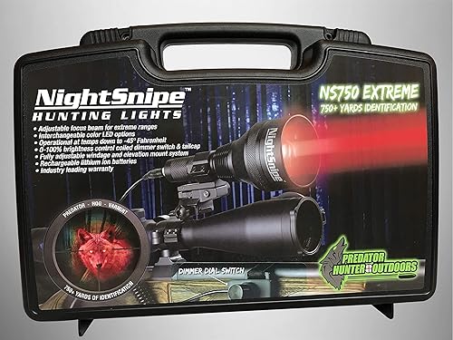 NightSnipe NS750 Extreme Dimmable Coyote, Hog, Predator Caza Kit de luz (clase 1)