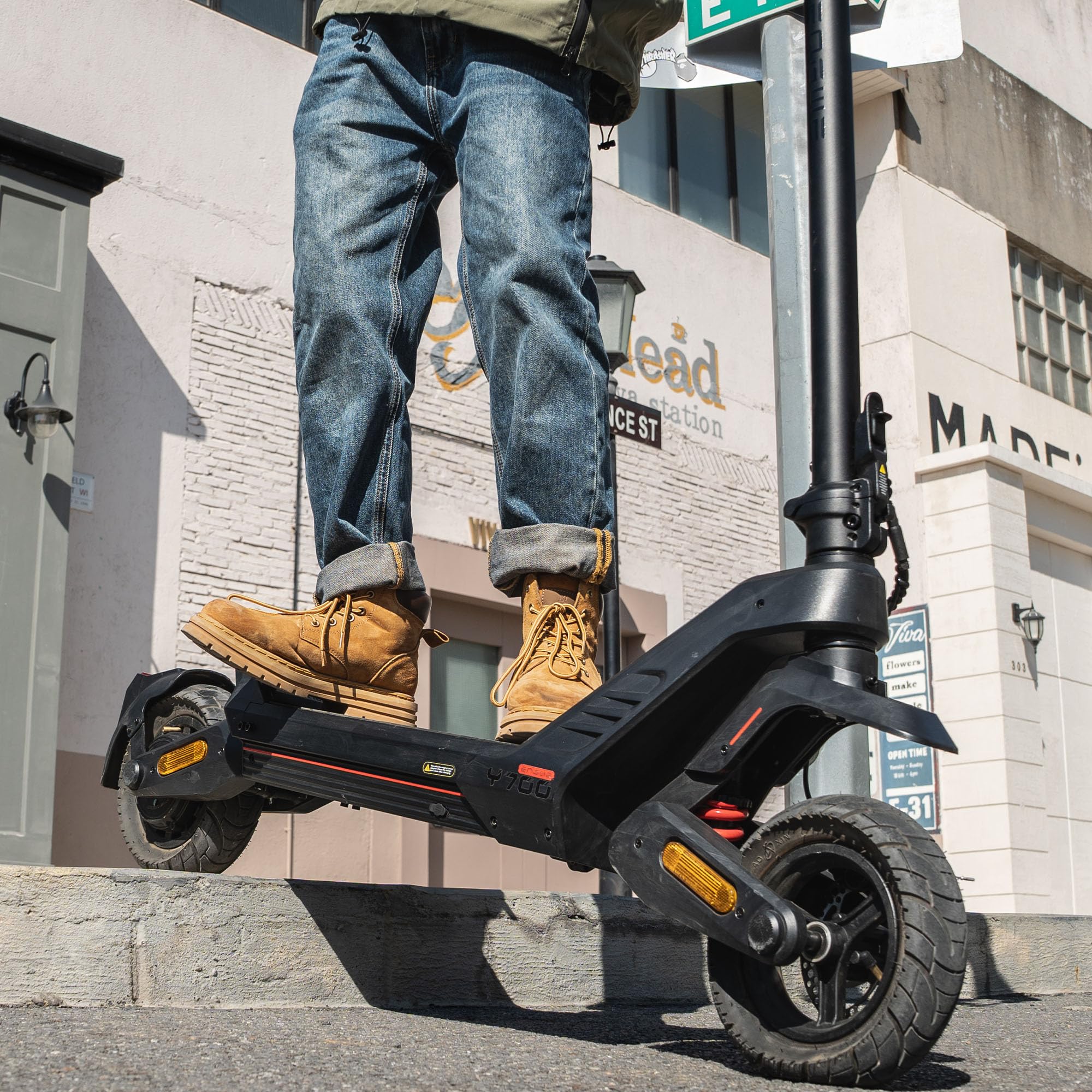ENGWE Y700 Monopattino Elettrico da 500W, Dotato di Bluetooth e Controllo APP, Sblocco NFC, Batteria da 48V 18.2Ah, Doppia Sospensione e Doppi Freni a Disco Scooter Elettrico