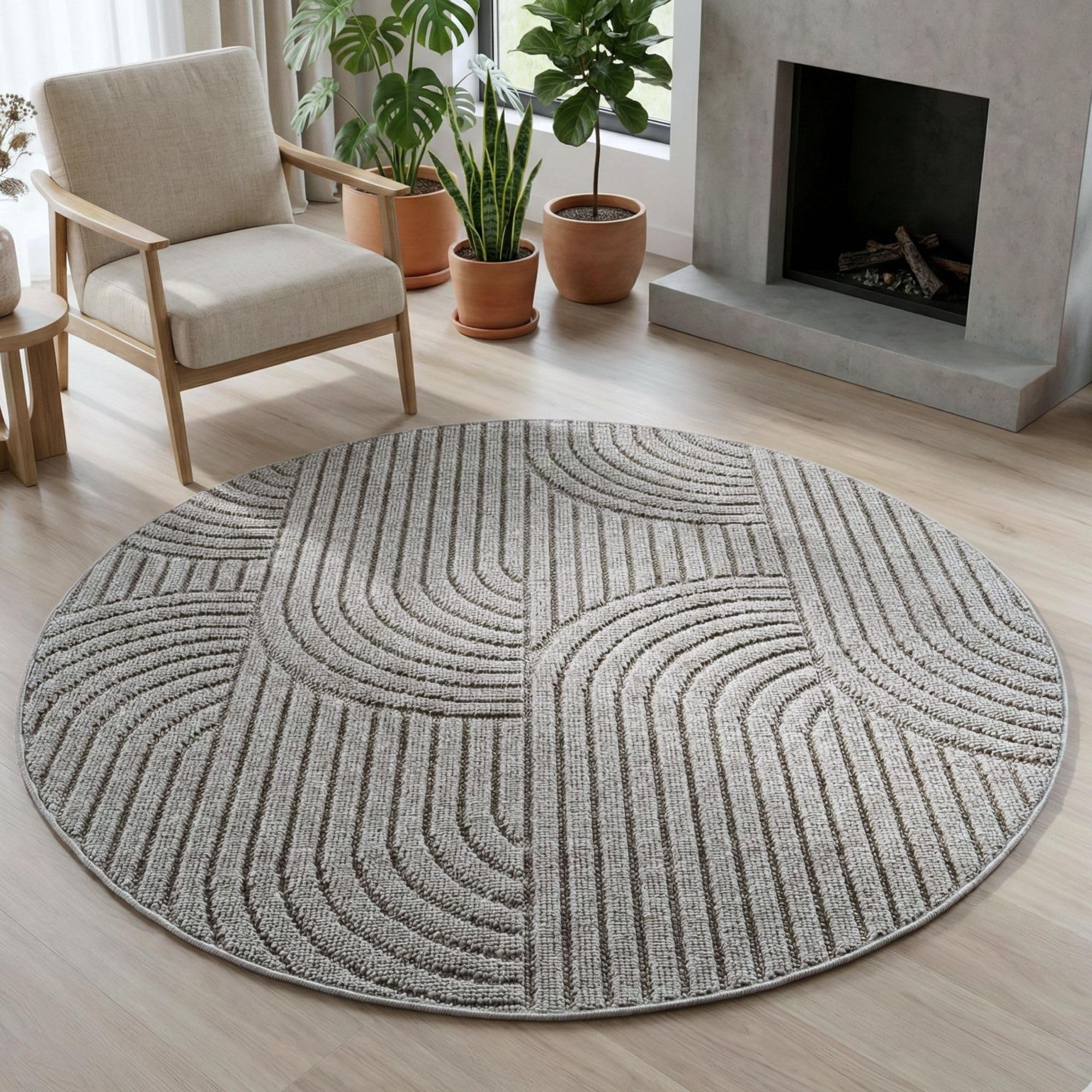 Carpetsale24 Teppich Wohnzimmer Einfarbig Bouclé Schlingenflor Skandi Stil Superweich Pflegeleicht Robust für Schlafzimmer Modern Gemütlich