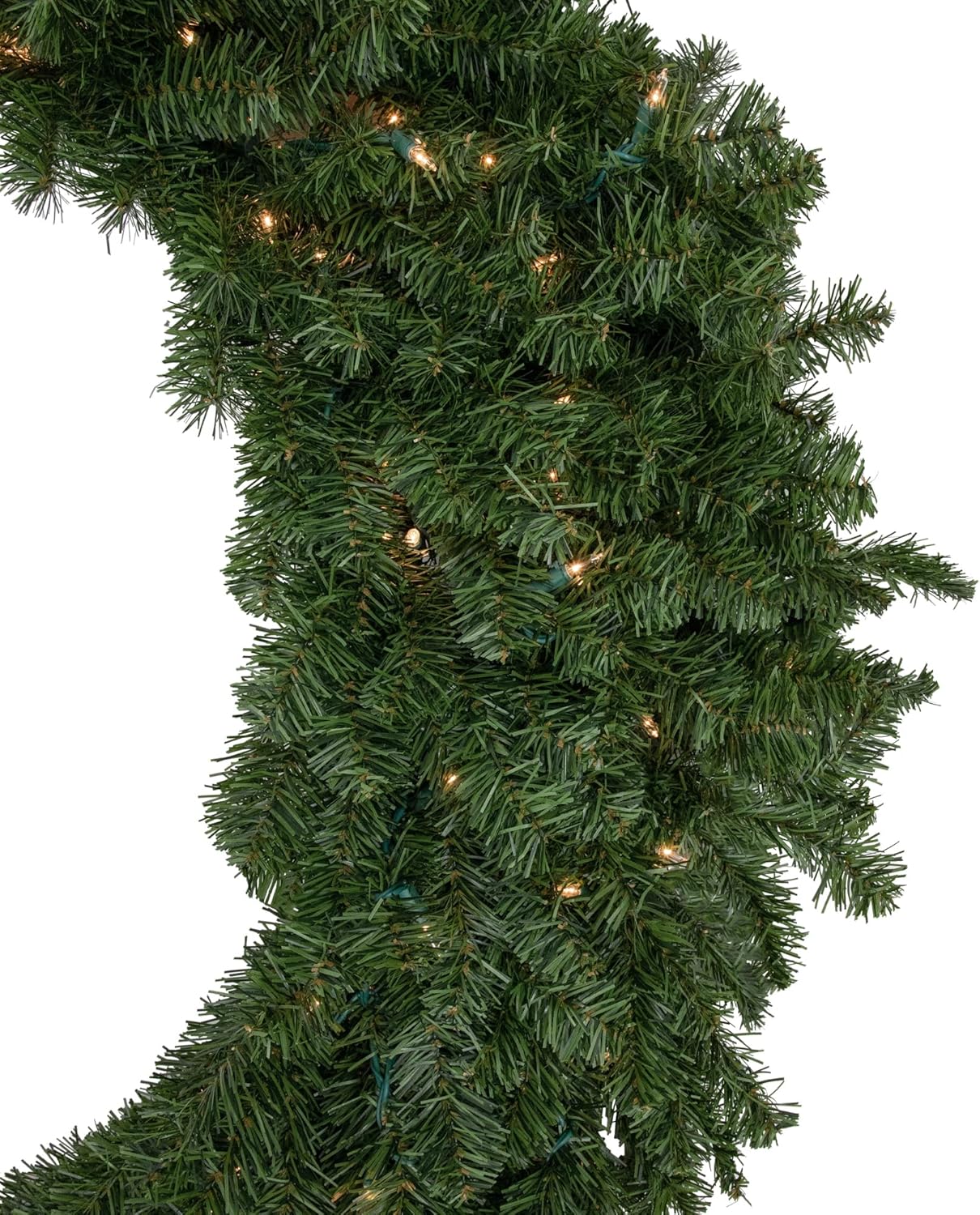 Pre-Lit Canadian Pine Artificial Christmas Wreath - 48" - Clear Lights