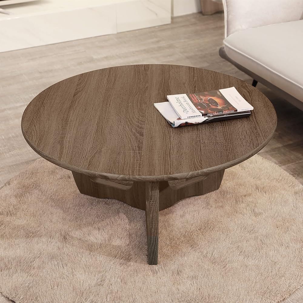 39/mo Finance FINECASA Wooden Coffee Table, 36 x 18 '' Curved Leg