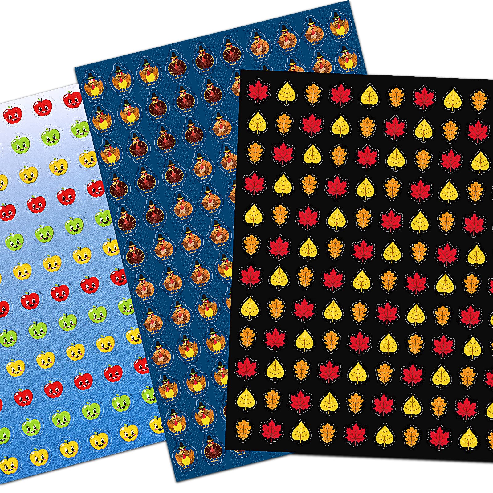 2880 Pcs Fall Stickers for Kids Including Fall Autumn Leaves Stickers Turkeys Shape Stickers Small Fruit Shape Stickers Fall Stickers Classroom Stickers for Teacher Toddler School Reward Room Decor