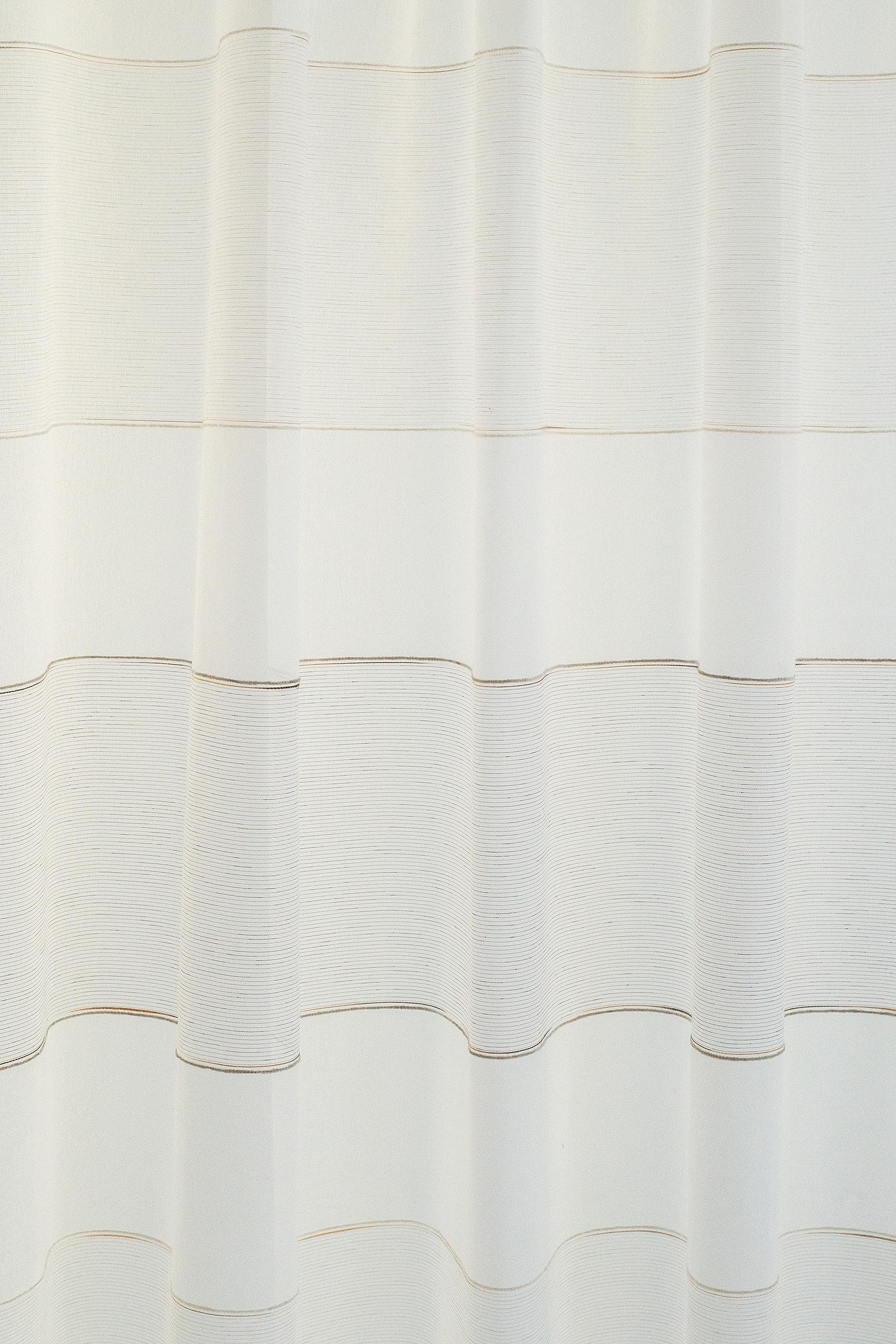 Homing Striped Curtain Natural Beige Recycled Living Room Decorative, W 55.1" x L 96.5" (1 Panels) - Image 2
