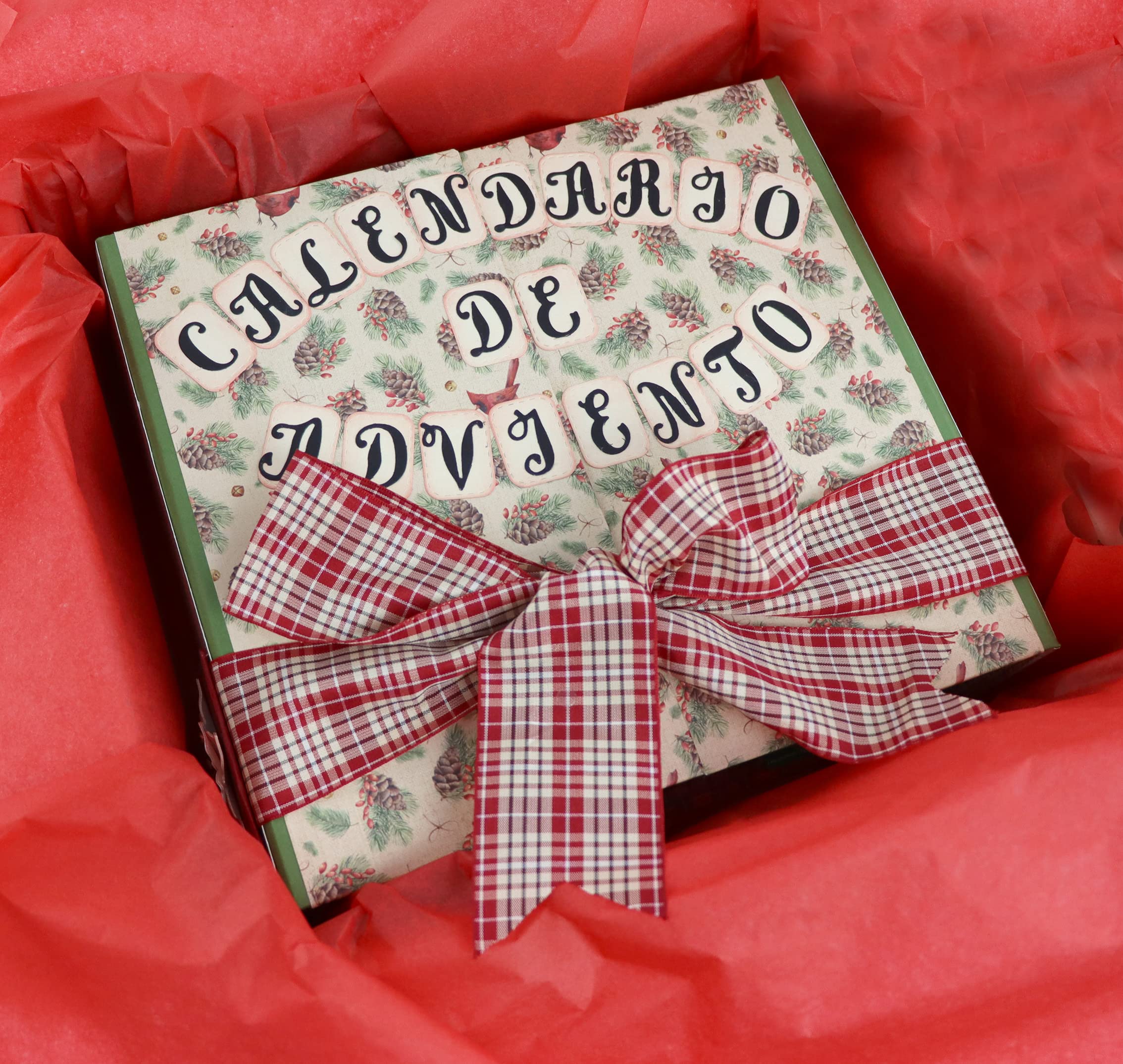Genérico Kunsthandwerklicher Adventskalender | mit den besten Qualitäten auf Papier und Karton | Lebhafte und Weihnachtsfarben | Weitere Geschenk-Boxen erhältlich