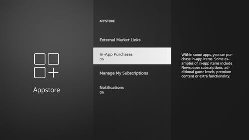 Appstore Settings - Loader shortcut for Fire TV