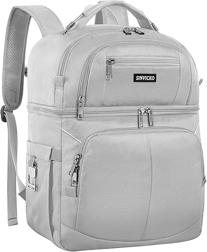 Mochila térmica aislada, bolsa enfriadora de doble cubierta a prueba de fugas, mochila térmica térmica para el almuerzo para hombres y mujeres