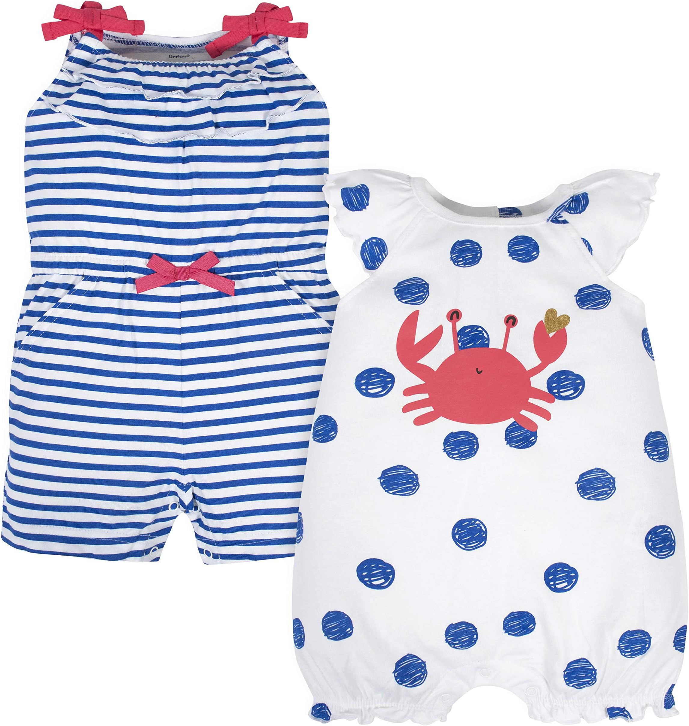 Gerber baby-girls 2-pack Rompers