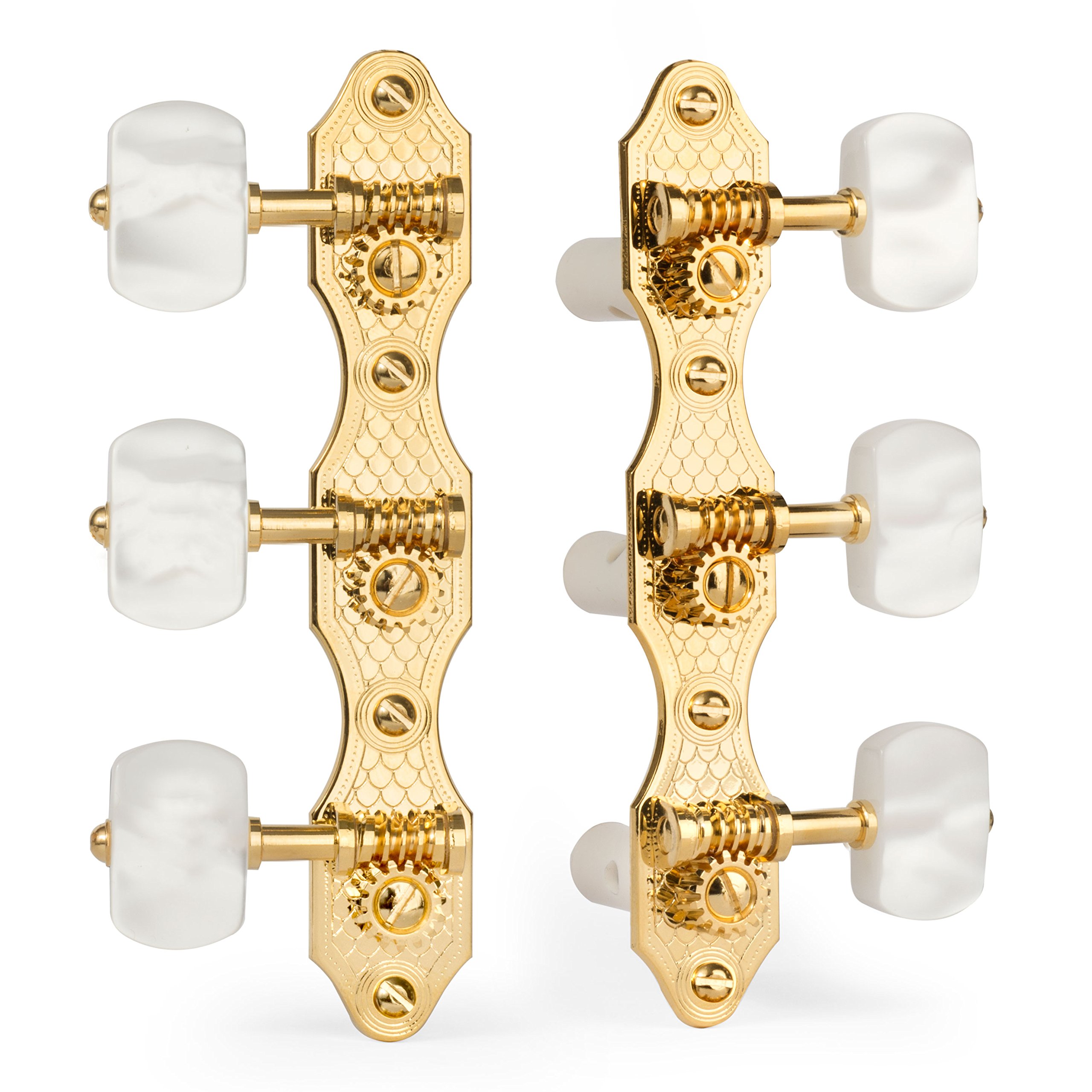 Golden Age Accordatori per chitarra classica, oro con manopole Pearloid | Accordatori per chitarra classica, oro con manopole Pearloid, per chitarre e liuteria professionale.