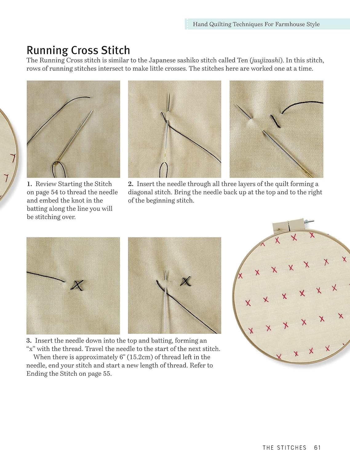 Hand Quilting Techniques for Farmhouse Style: Easy, Stress-Free Ways to Quickly Hand Quilt (Landauer) 32 Utility Designs, 11 Step-by-Step Projects, Stitches, Binding, Finishing, Basting, and More - Image 6