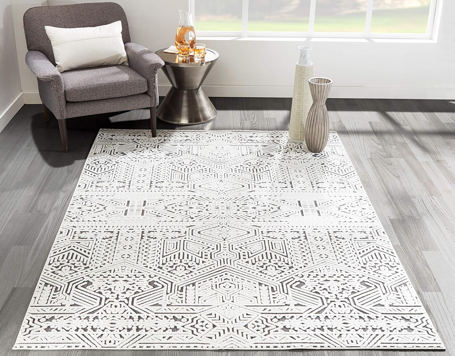 Momeni Covington Area Rug, 3'11" X 5'7", Charcoal