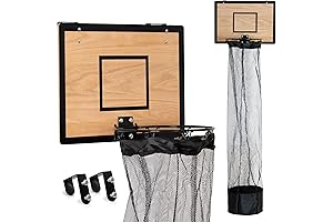 Wooden Basketball Hamper for Boys Room - Basketball Hoop Laundry Basket