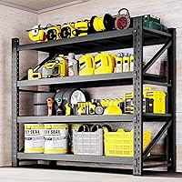 BYNSOE 48" Heavy Duty Garage Shelves 3000lbs Capacity Adjustable Metal Storage Shelving for Warehouse Factory 48x24x69"
