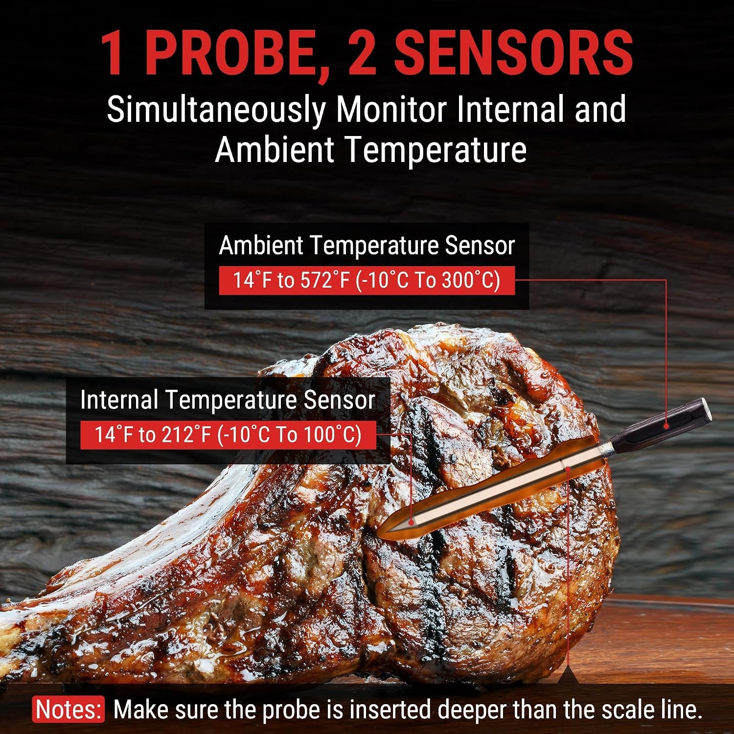 TempPro TempSpike 500 ft Wireless Meat Thermometer Digital for Cooking image 4