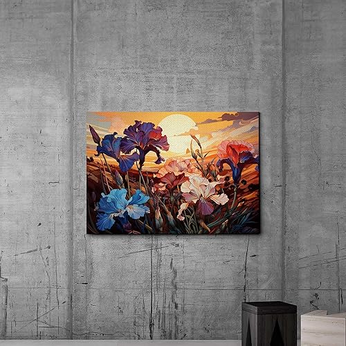 Miniatura 4 de Provence Blooms, Acrylic Iris Prints, Captivating Canvas Wall Art Celebrating the Beauty of Flowers, Decor Canvas, Wall Decor