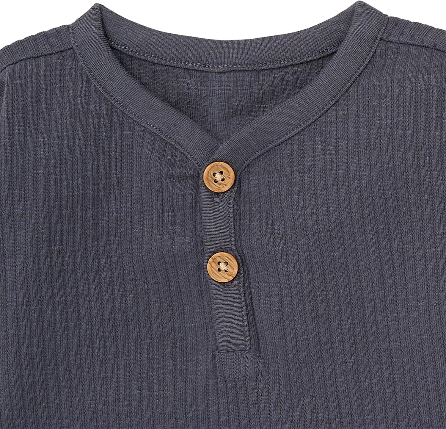 Modern Moments by Gerber Unisex Baby 4-pack Henley Top and Pants Set - Image 11