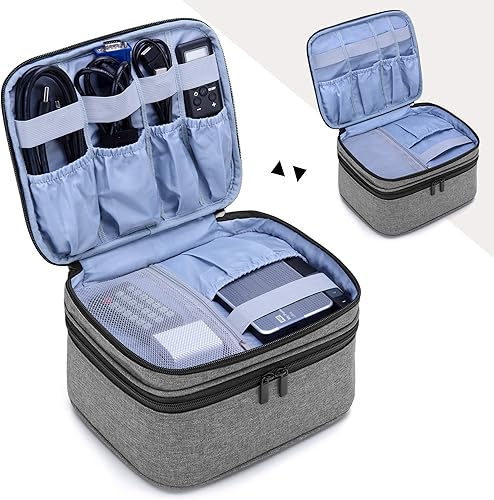 Miniatura 2 de LUXJA Bolsa de transporte compatible con el mini proyector DR.J, estuche portátil para proyector para accesorios (se adapta a la mayoría de los mini