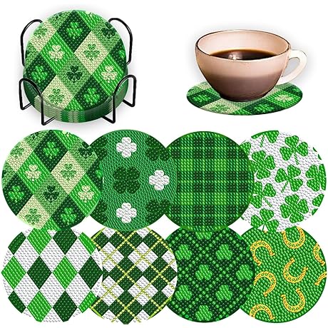 St. Patrick's Day Diamond Art Coaster Kits