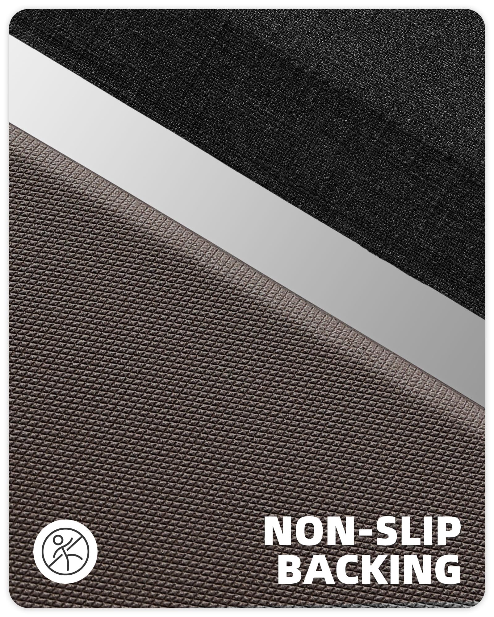 COLOR&GEOMETRY Tapis de Cuisine Anti-Fatigue 51x99 cm, antidérapant Coussin de 23mm d'épaisseur, imperméable, Tapis de Sol rembourré et Confortable pour la Maison, Bureau Debout, Bureau, Noir