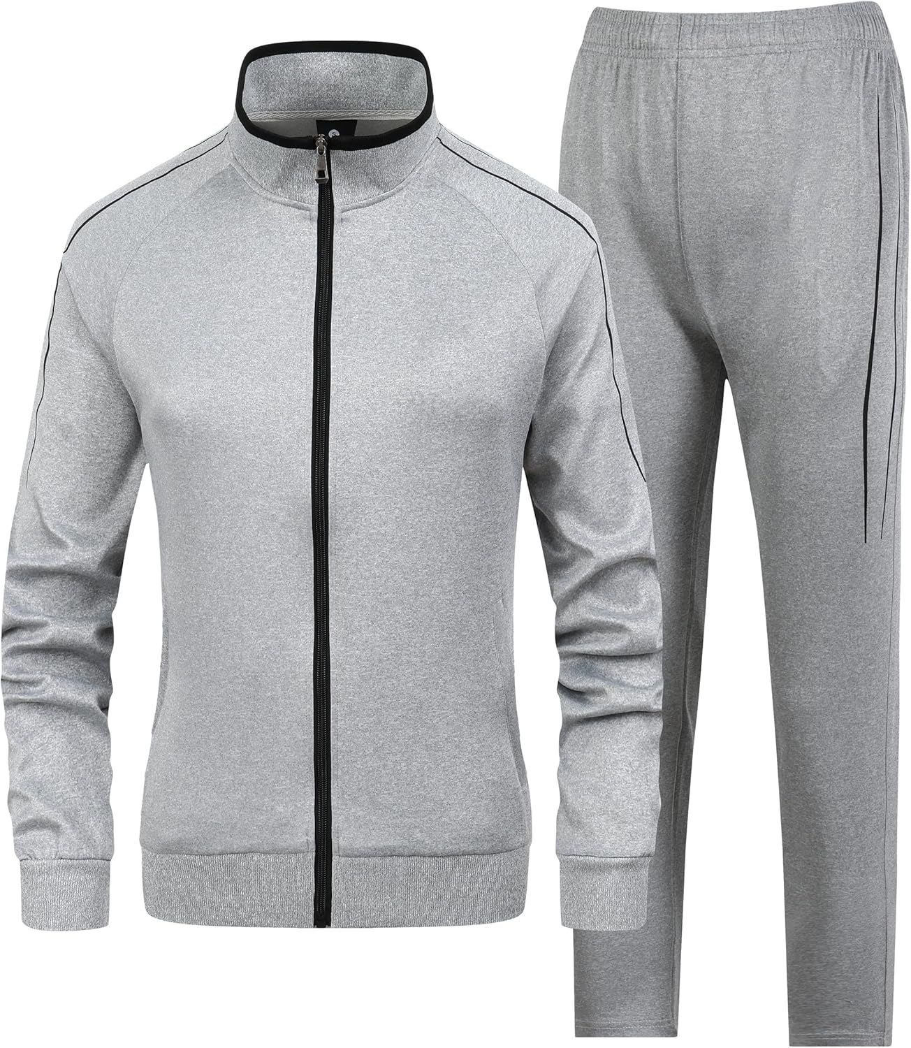 Women's 2 Pieces Athletic Tracksuit Full-Zip Workout Sweatsuit with Active Jackets and Pants - Image 2