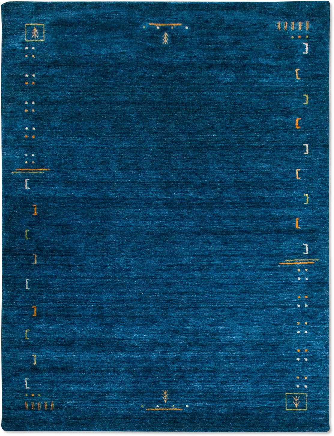 Morgenland" FENTH Plain Gabbeh Rug, Wool, Blue, 300 x 200 x 1.8 cm