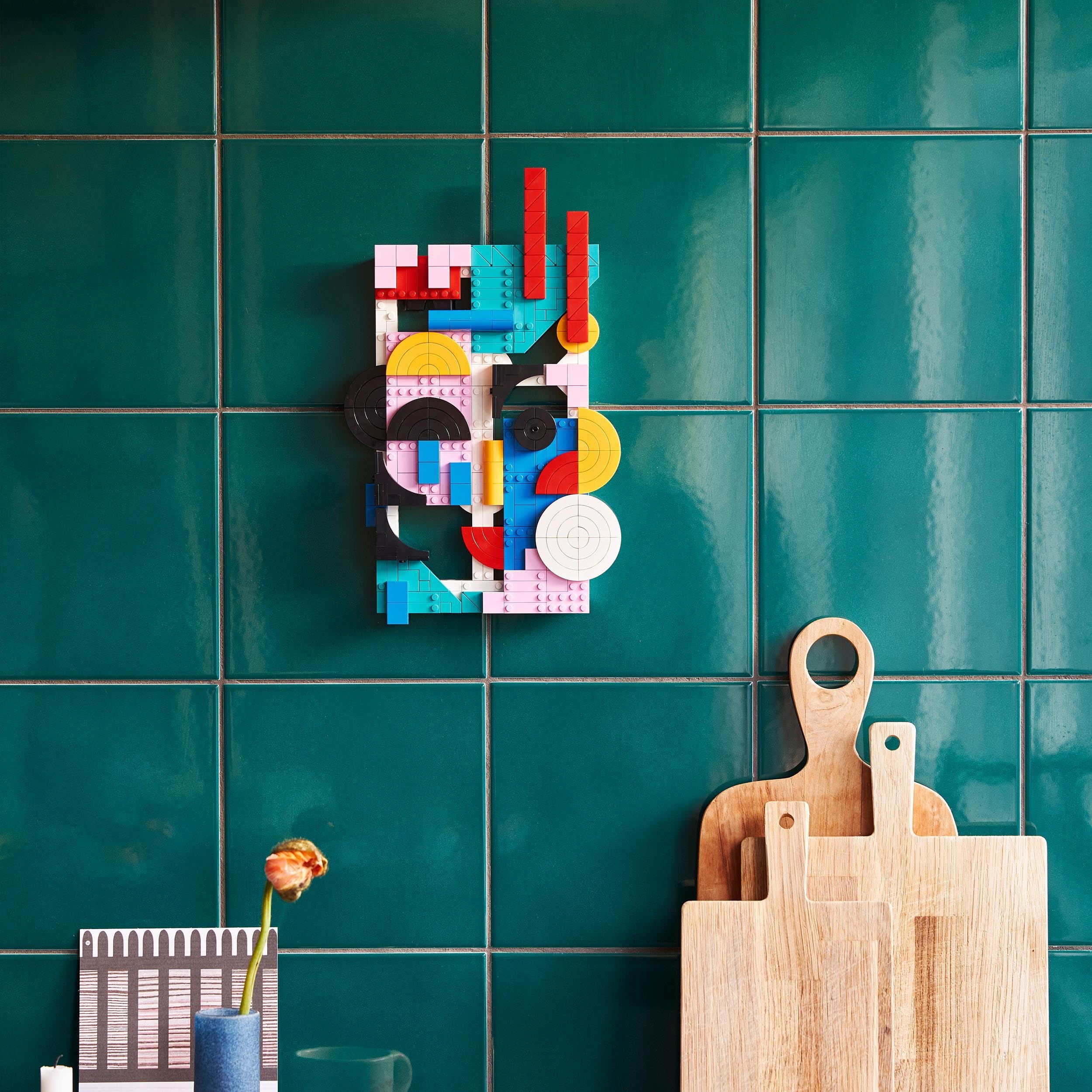 LEGO Art Moderne Kunst Set, buntes abstraktes Wandbild, Home-Deko für Wohnzimmer oder Schlafzimmer, Basteln für Erwachsene und Jugendliche, Geschenk für Frauen und Männer 31210