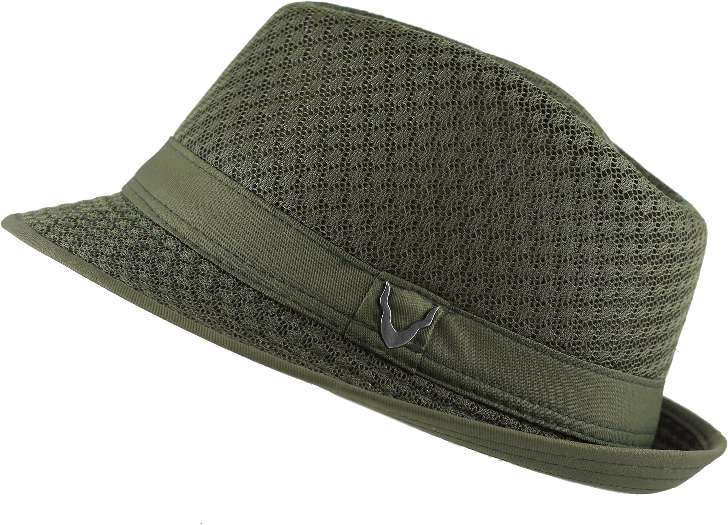 THE HAT DEPOT 200G1015 Classic Fedora Hat Soft Cool Lightweight Mesh